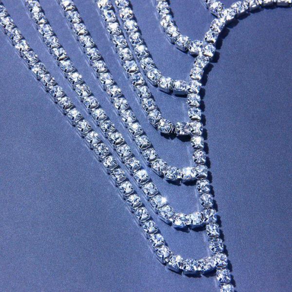 Rhinestone Tassel Shoulder Shawl Chain