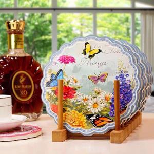 Flower Patterned Heat Resistant Acrylic Coaster