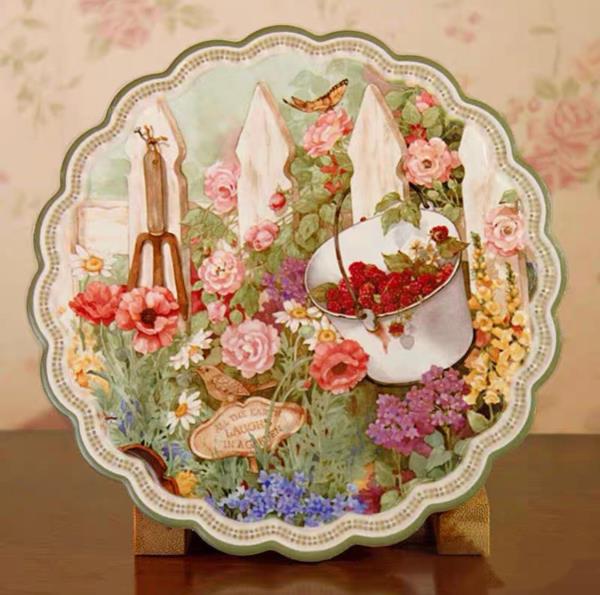 Garden Flower Large Ceramic Absorbent Coaster 