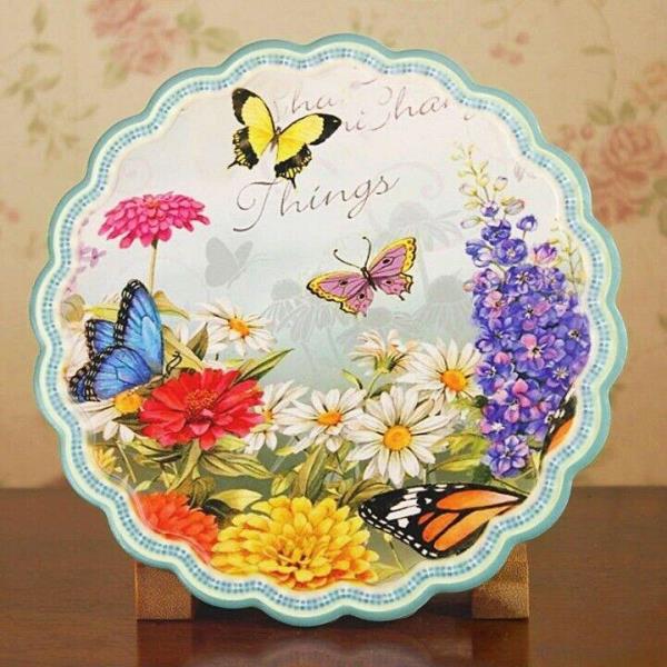 Garden Flower Large Ceramic Absorbent Coaster 