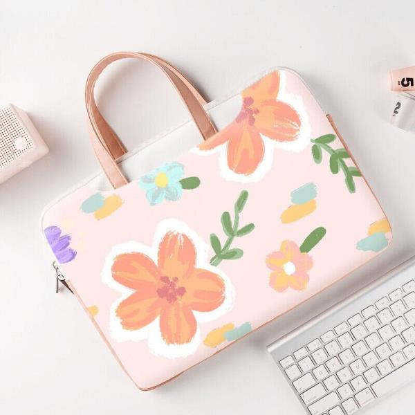 13.3 Inch Flower Print Shockproof Laptop Bag