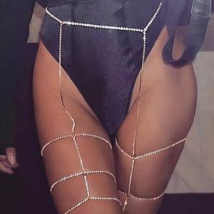 Imitation Pearl Multi Tassel Thigh Leg Chain