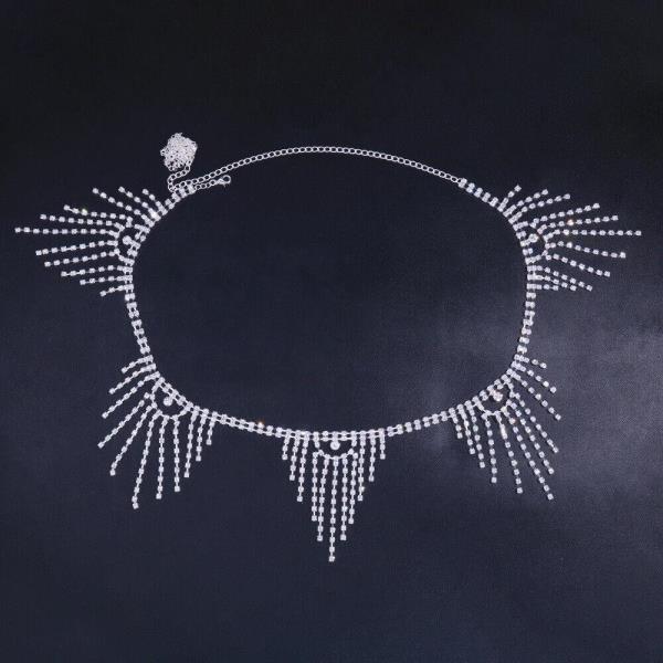 Shiny Silver Tassel Waist Belly Dance Chain