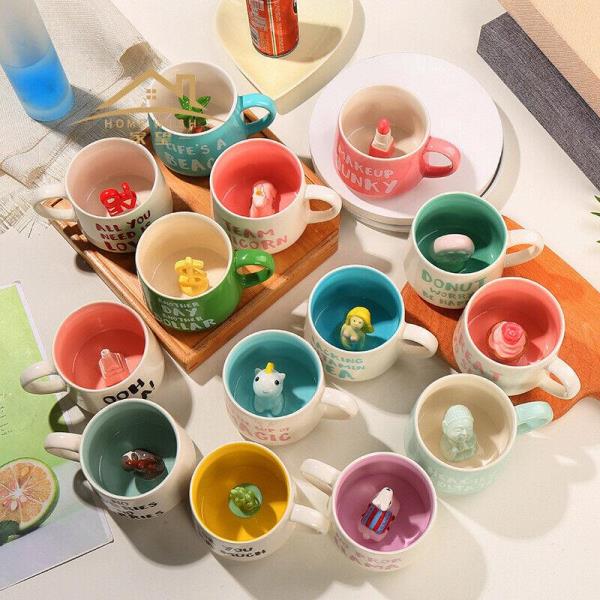 350 ML Creative 3D Figurine Ceramic Cup