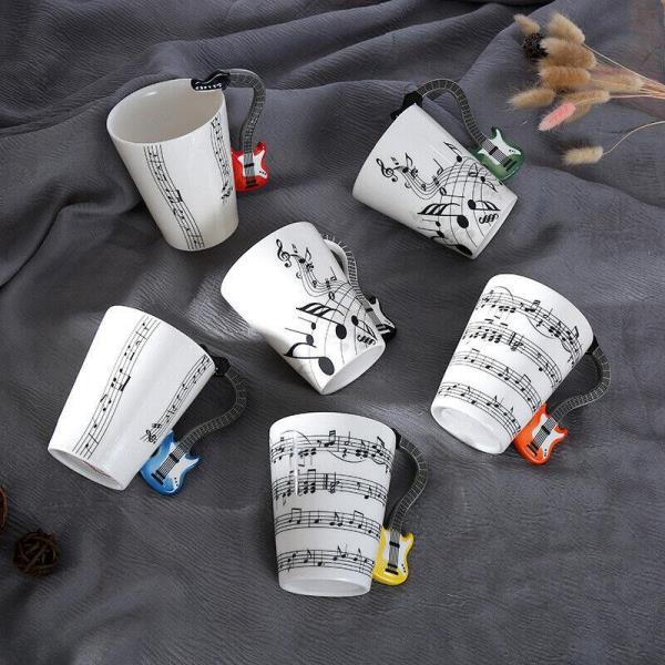 3D Music Instrument Melody Handle Ceramic Cup