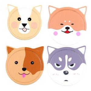 6 Cartoon Hexagon Cat Ceramic Absorbent Coasters