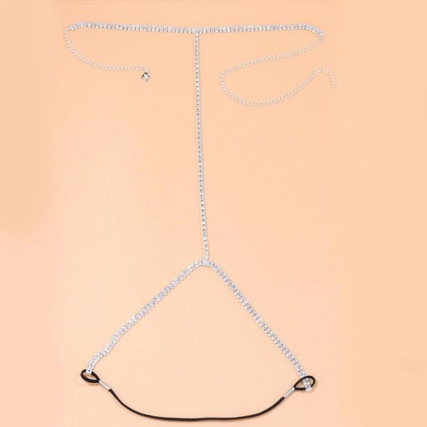 Elastic Glitter Rhinestone Thigh Chain