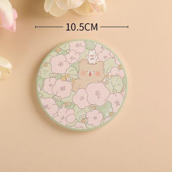 Heat Resistance Anti Slippery Cartoon Ceramic Absorbent Coasters