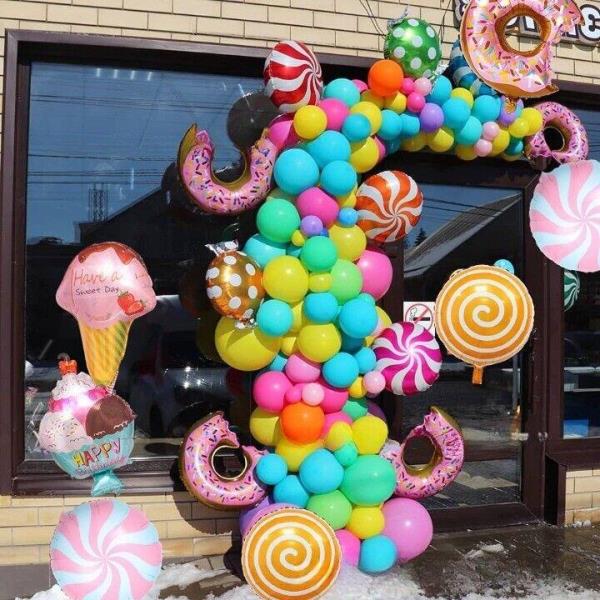 Donut Ice Cream Birthday Party Latex Balloons