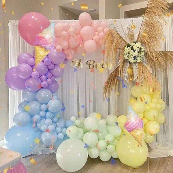 Donut Ice Cream Birthday Party Latex Balloons