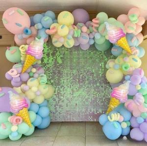 Banner Tassel Ball Party Latex Balloons