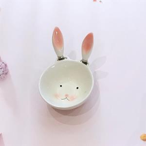 4 Pcs Cute Cartoon Kids 3D Ceramic Dining Set