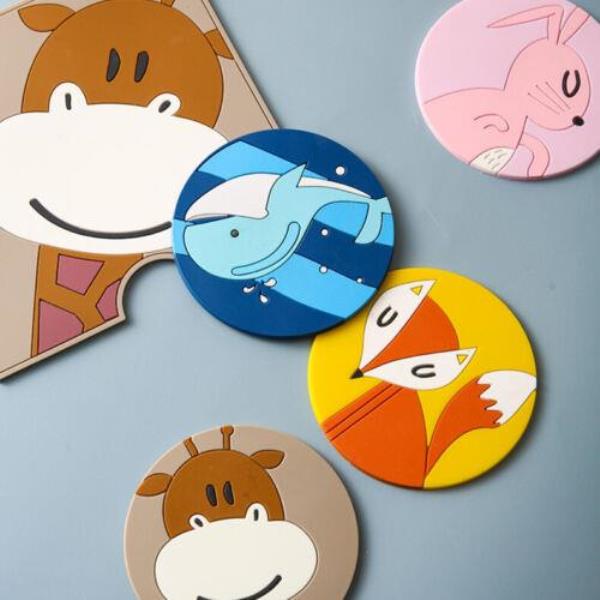 Cartoon Animal Anti Slippery PVC Coaster