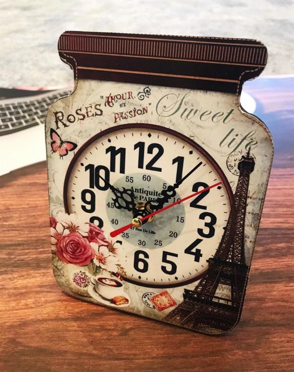 Retro Vintage Drifting Bottle Wooden Hanging Wall Clock