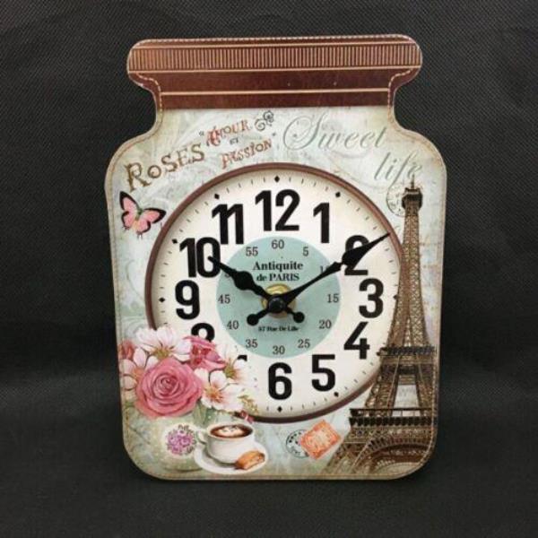 Retro Vintage Drifting Bottle Wooden Hanging Wall Clock