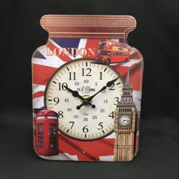 Retro Vintage Drifting Bottle Wooden Hanging Wall Clock