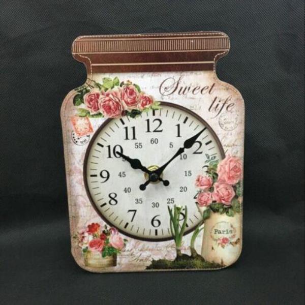 Retro Vintage Drifting Bottle Wooden Hanging Wall Clock