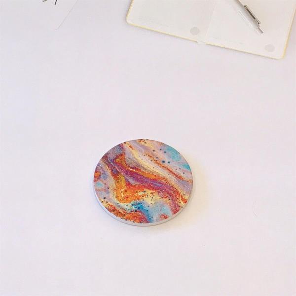 Insulated Anti Slippery Gilt Marble Ceramic Absorbent Coaster