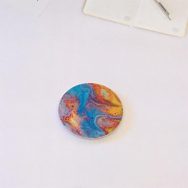 Insulated Anti Slippery Gilt Marble Ceramic Absorbent Coaster