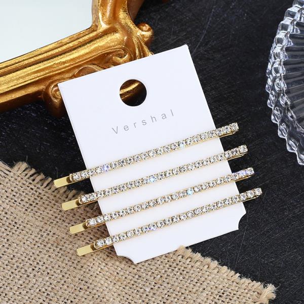 4 Pcs Full Crystal Hair Pin Set