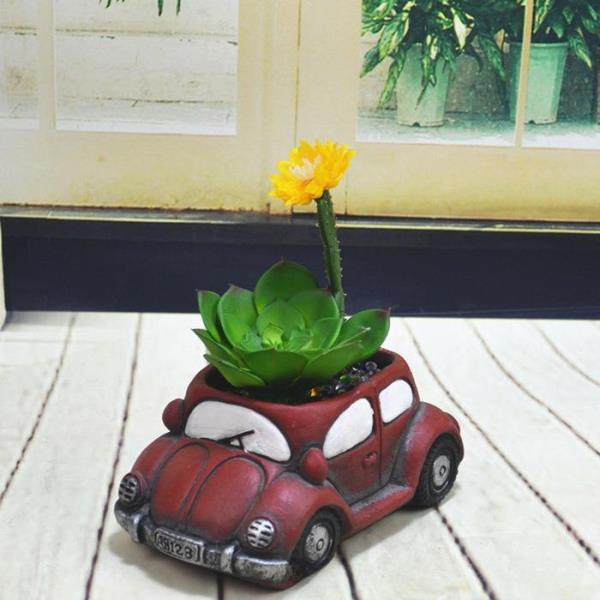 Retro Bus Train Garden Succulent Flower Plant Pot