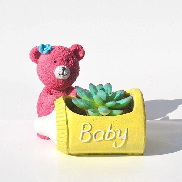 Cartoon Bear Desk Succulent Flower Plant Pot