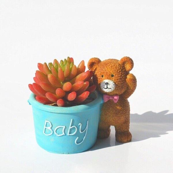 Cartoon Bear Desk Succulent Flower Plant Pot