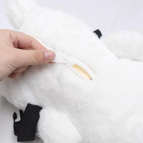 Fluffy White Rabbit Paper Tissue Box