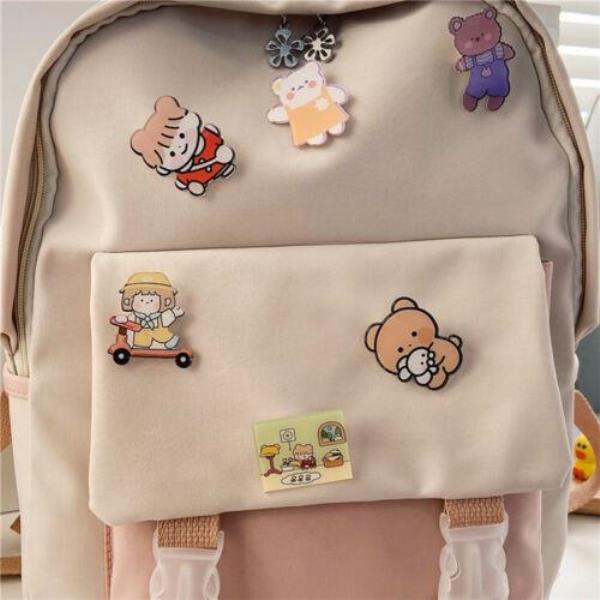 Ulzzang Durable Preppy Multi Pockets School Backpack