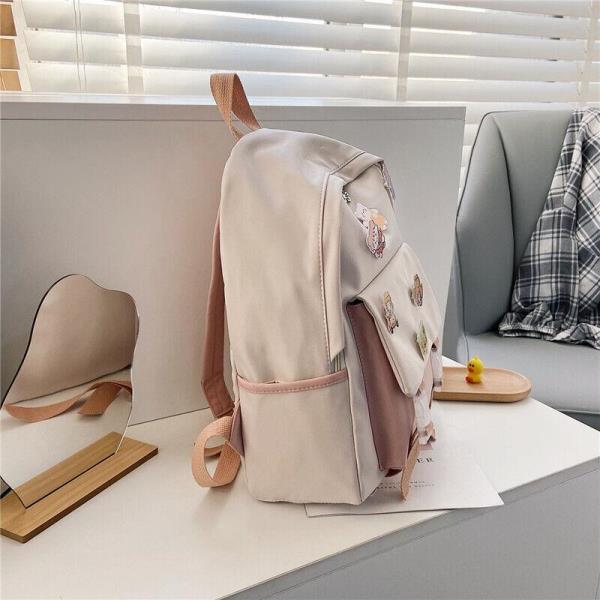 Ulzzang Durable Preppy Multi Pockets School Backpack