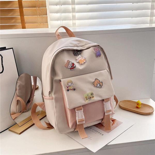 Ulzzang Durable Preppy Multi Pockets School Backpack