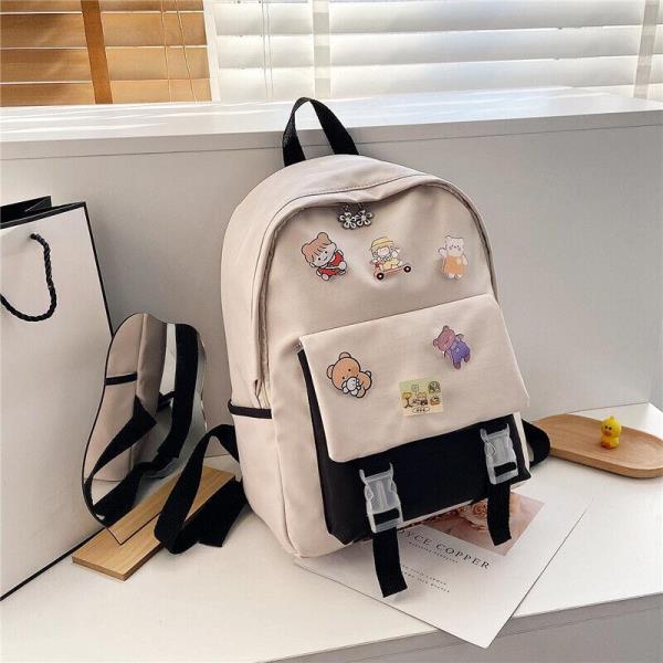 Ulzzang Durable Preppy Multi Pockets School Backpack