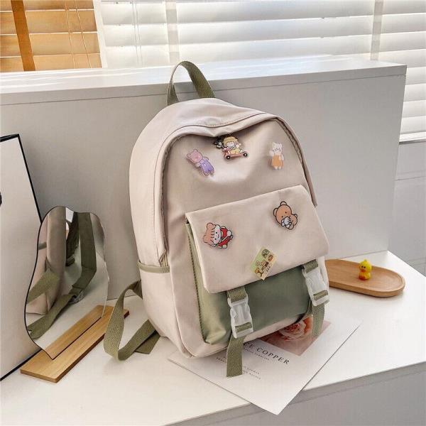 Ulzzang Durable Preppy Multi Pockets School Backpack