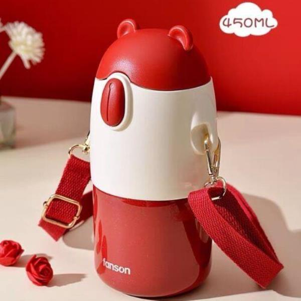 Insulated Bear Stainless Steel Vacuum Water Bottle