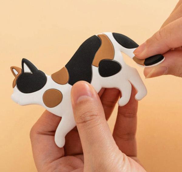 Cartoon PVC Cat Dog Tail Hook Multiuse Fridge Magnet