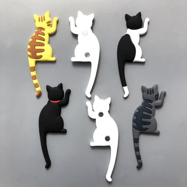 Cartoon PVC Cat Dog Tail Hook Multiuse Fridge Magnet