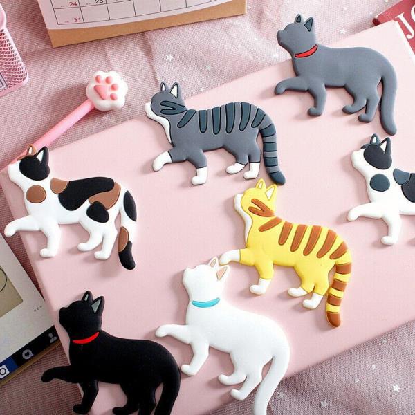 Cartoon PVC Cat Dog Tail Hook Multiuse Fridge Magnet