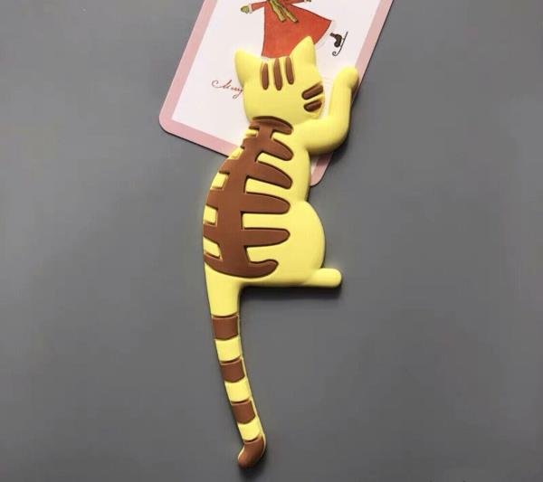 Cartoon PVC Cat Dog Tail Hook Multiuse Fridge Magnet