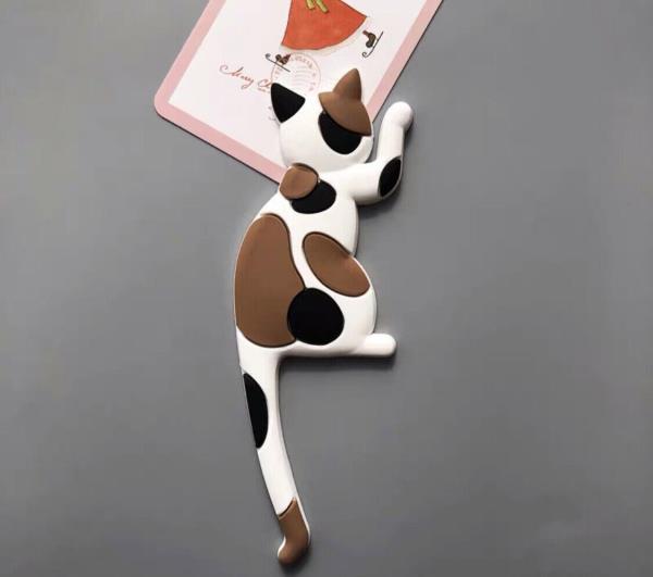 Cartoon PVC Cat Dog Tail Hook Multiuse Fridge Magnet