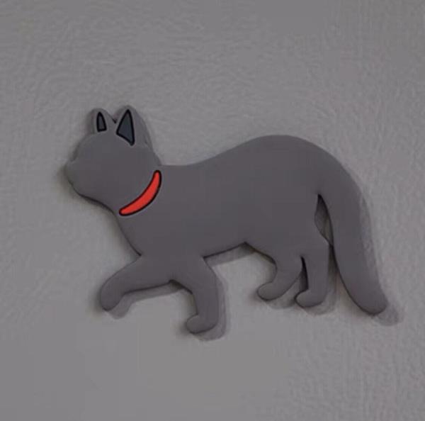 Cartoon PVC Cat Dog Tail Hook Multiuse Fridge Magnet