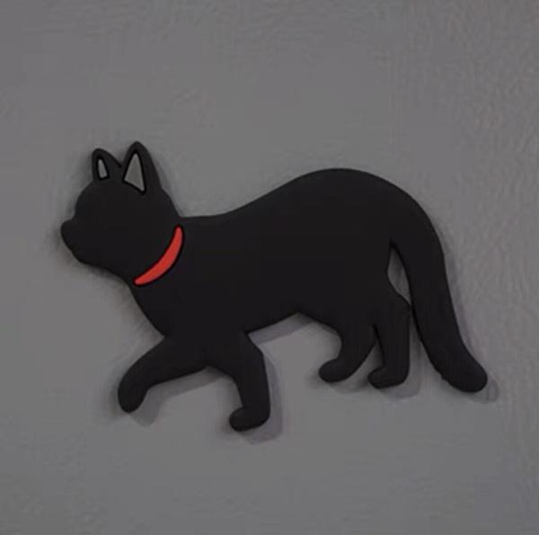 Cartoon PVC Cat Dog Tail Hook Multiuse Fridge Magnet