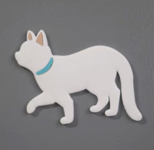 Cartoon PVC Cat Dog Tail Hook Multiuse Fridge Magnet