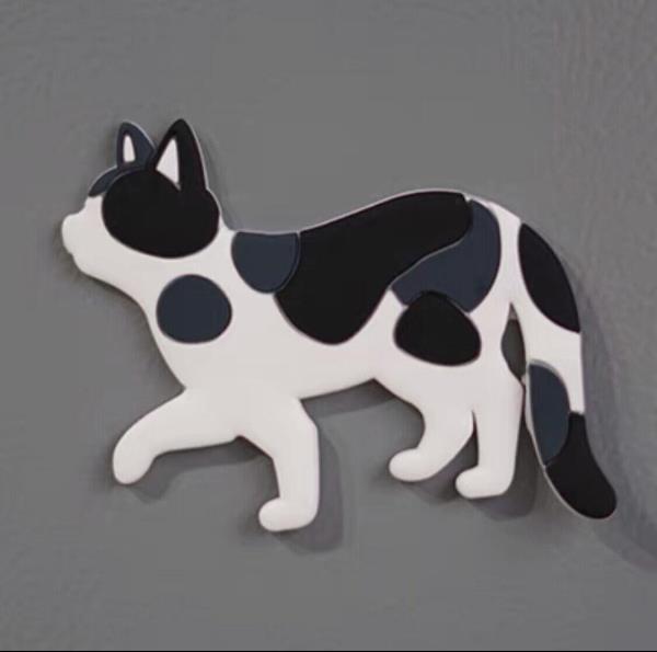 Cartoon PVC Cat Dog Tail Hook Multiuse Fridge Magnet