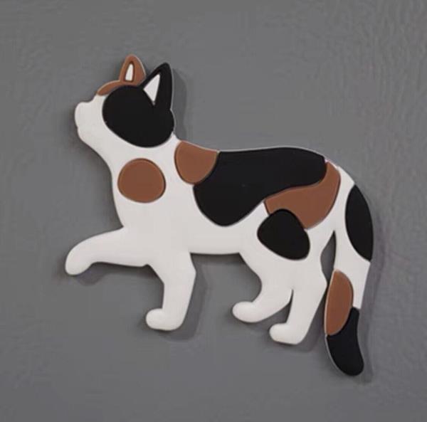 Cartoon PVC Cat Dog Tail Hook Multiuse Fridge Magnet