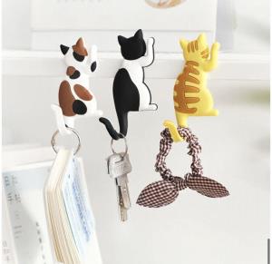 Cartoon PVC Cat Dog Tail Hook Multiuse Fridge Magnet