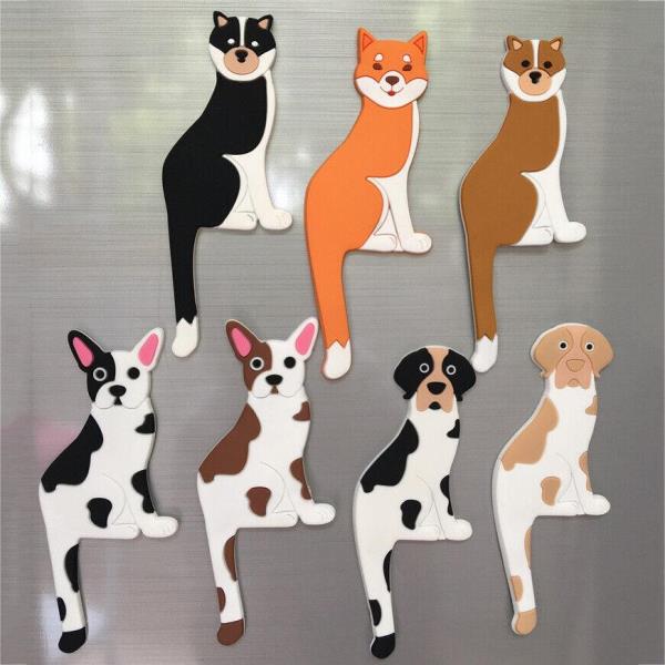 Cartoon PVC Dog Tail Hook Multiuse Fridge Magnet