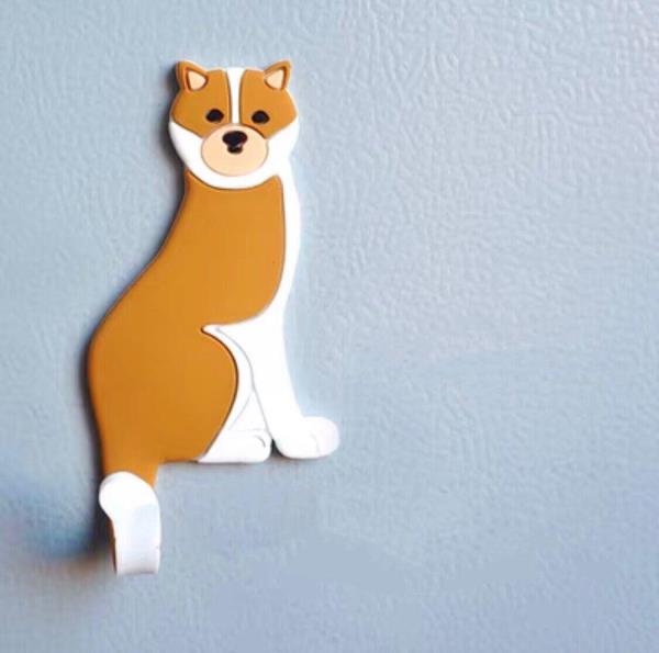 Cartoon PVC Dog Tail Hook Multiuse Fridge Magnet