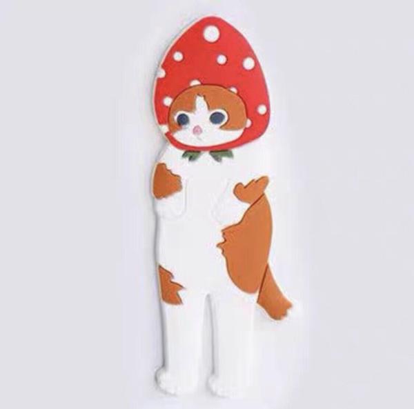 Cartoon PVC Cat Bent Leg Hook Multiuse Fridge Magnet