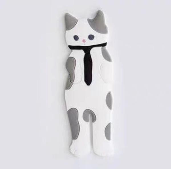 Cartoon PVC Cat Bent Leg Hook Multiuse Fridge Magnet