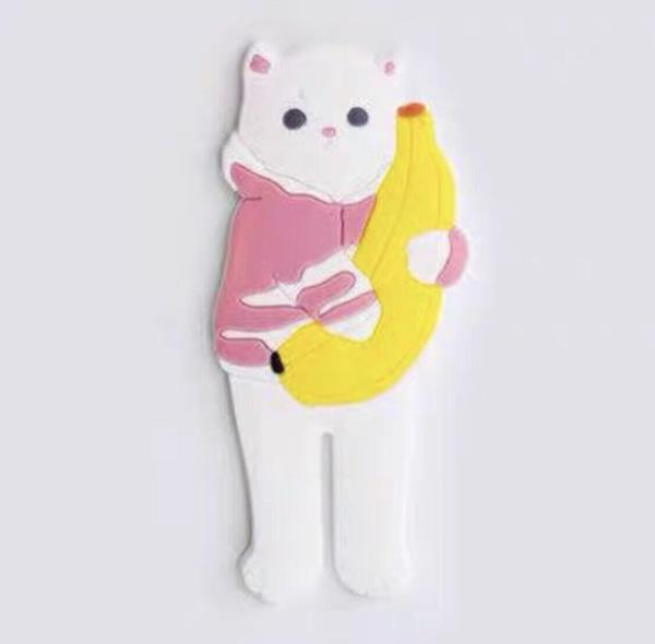 Cartoon PVC Cat Bent Leg Hook Multiuse Fridge Magnet